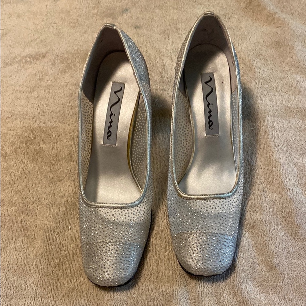 Nina Piccalino Sparkling Silver Heels